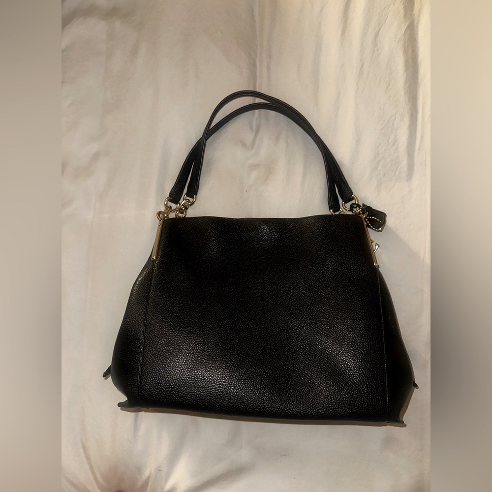 Coach Dalton Black Leather Handbag